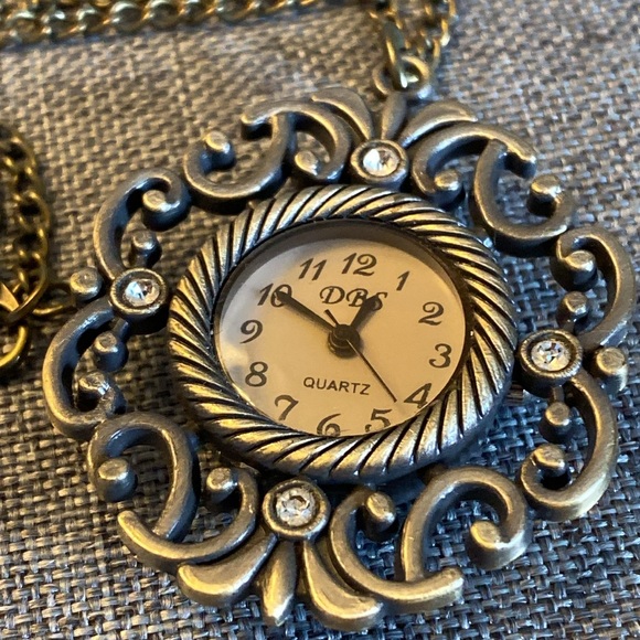 Vtg Pendant Watch Necklace - Picture 5 of 5